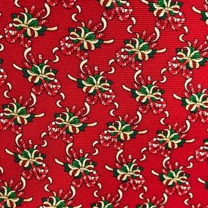 Vintage Silk Christmas Candy Cane Tie Hallmark